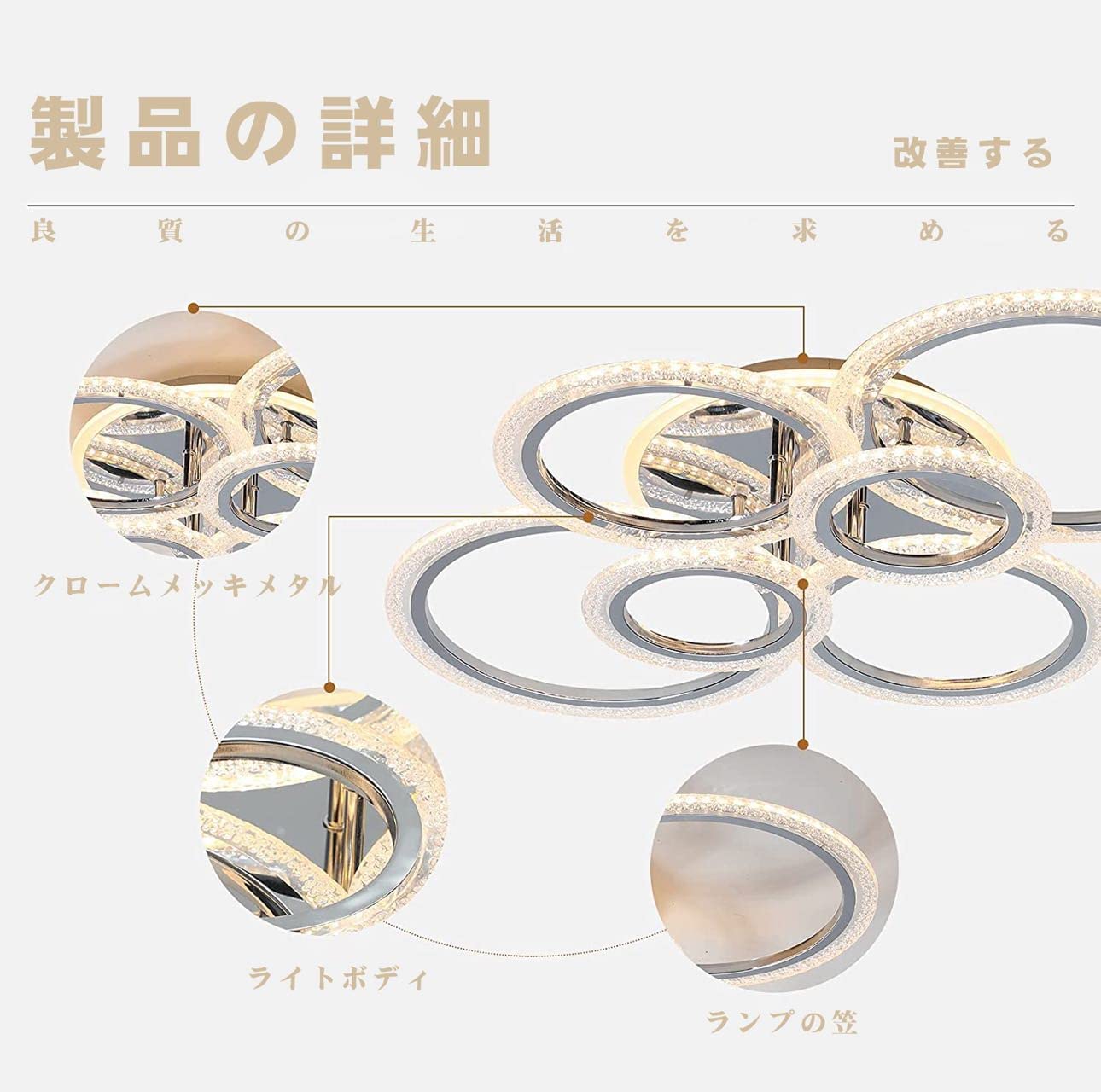 Amazon.co.jp : LED シーリングライト 北欧 円形省エネ アクリル 