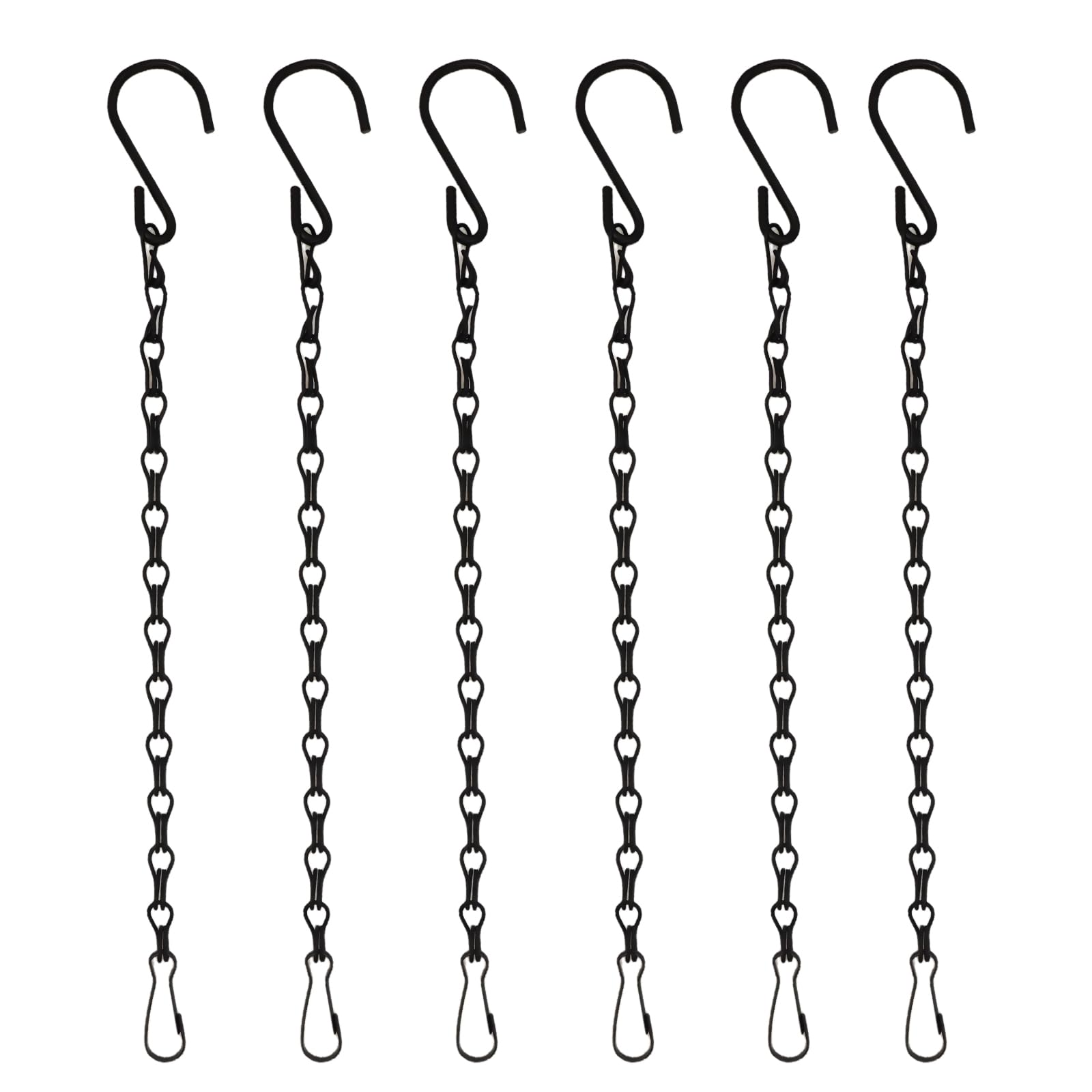 6Pcs Hanging Basket Chains Windchime Hanging Hook Iron Plant Basket Chain Hook Garden Plant Hangers Flower Pots Chain