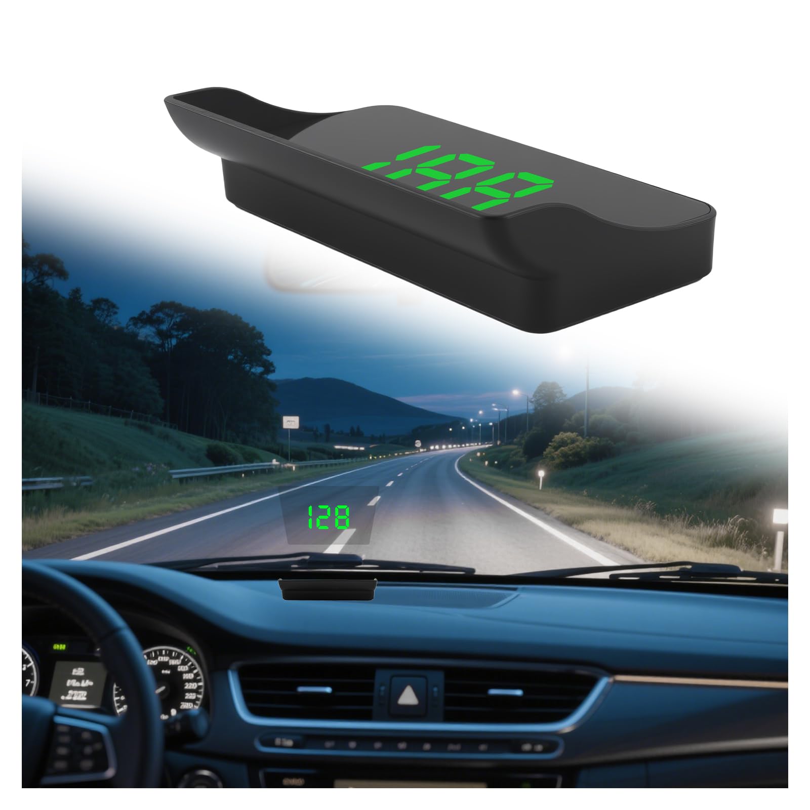 2026 New Heads up Display for Cars,Day & Night Readable Digital Speedometer for Car,Universal Plug & Play Hud Display Car Windshield for Safer Driving in Sedan SUV Truck
