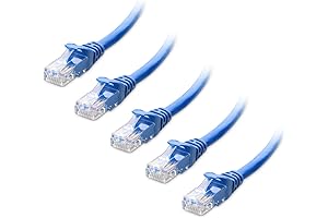 Cable Matters 5 ft Ethernet Cable, 10Gbps 5-Pack Snagless Cat6 Cables