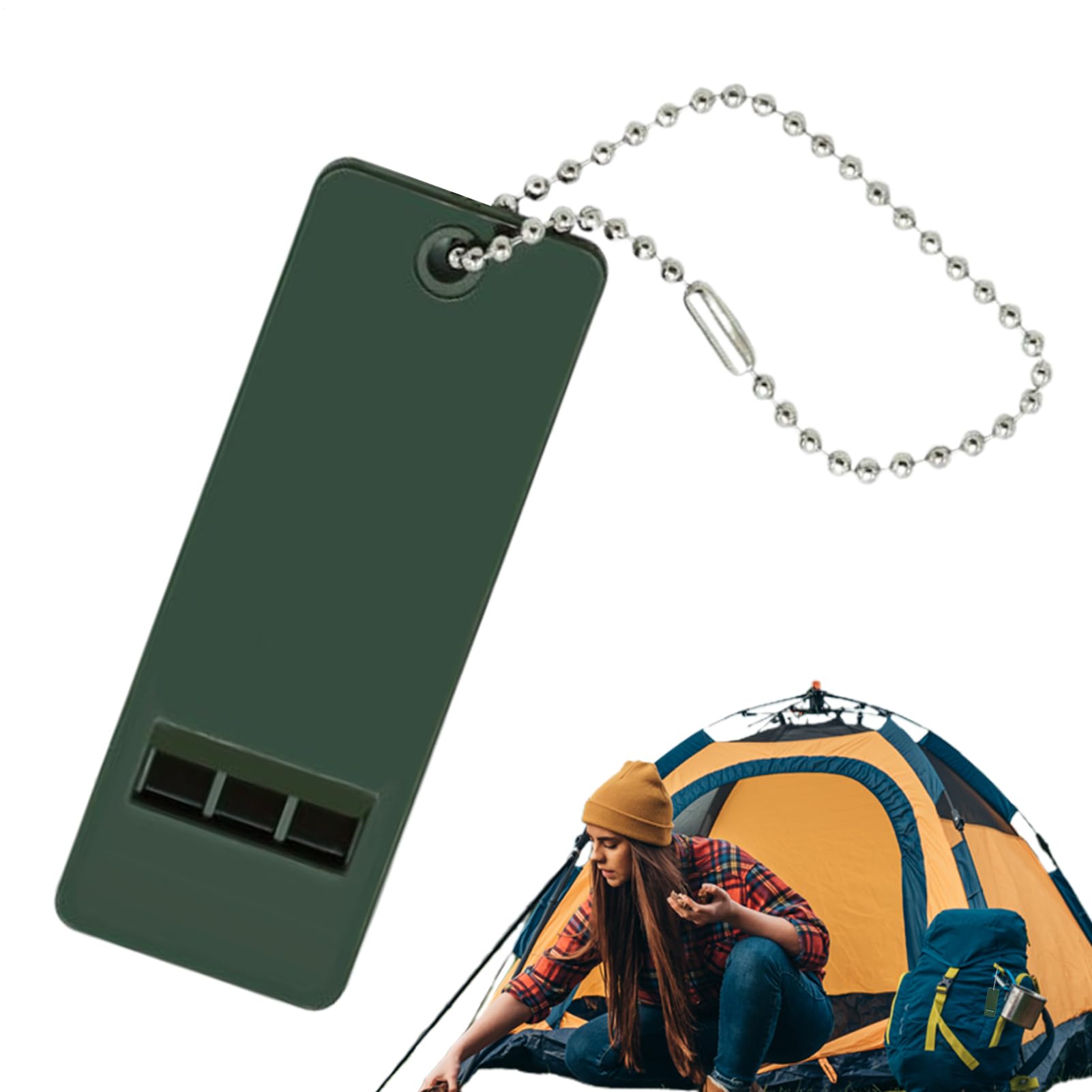 Silbato de Seguridad, Silbato Fuerte de decibelios de 3 Tonos, Herramienta de Supervivencia para, Defensa, Rescate, Desierto, Deportes, Caza, Barco, Oso Coyote