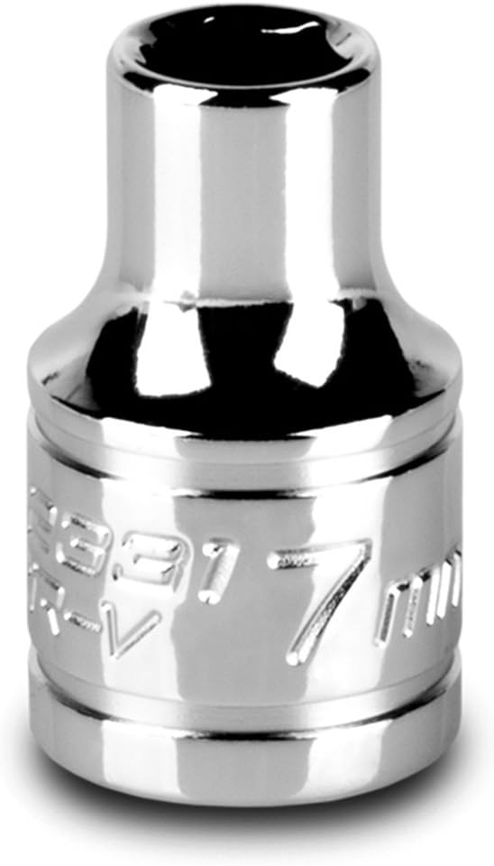 7 mm Shallow Socket, 3/8-Inch Drive, 6-Point, Metric