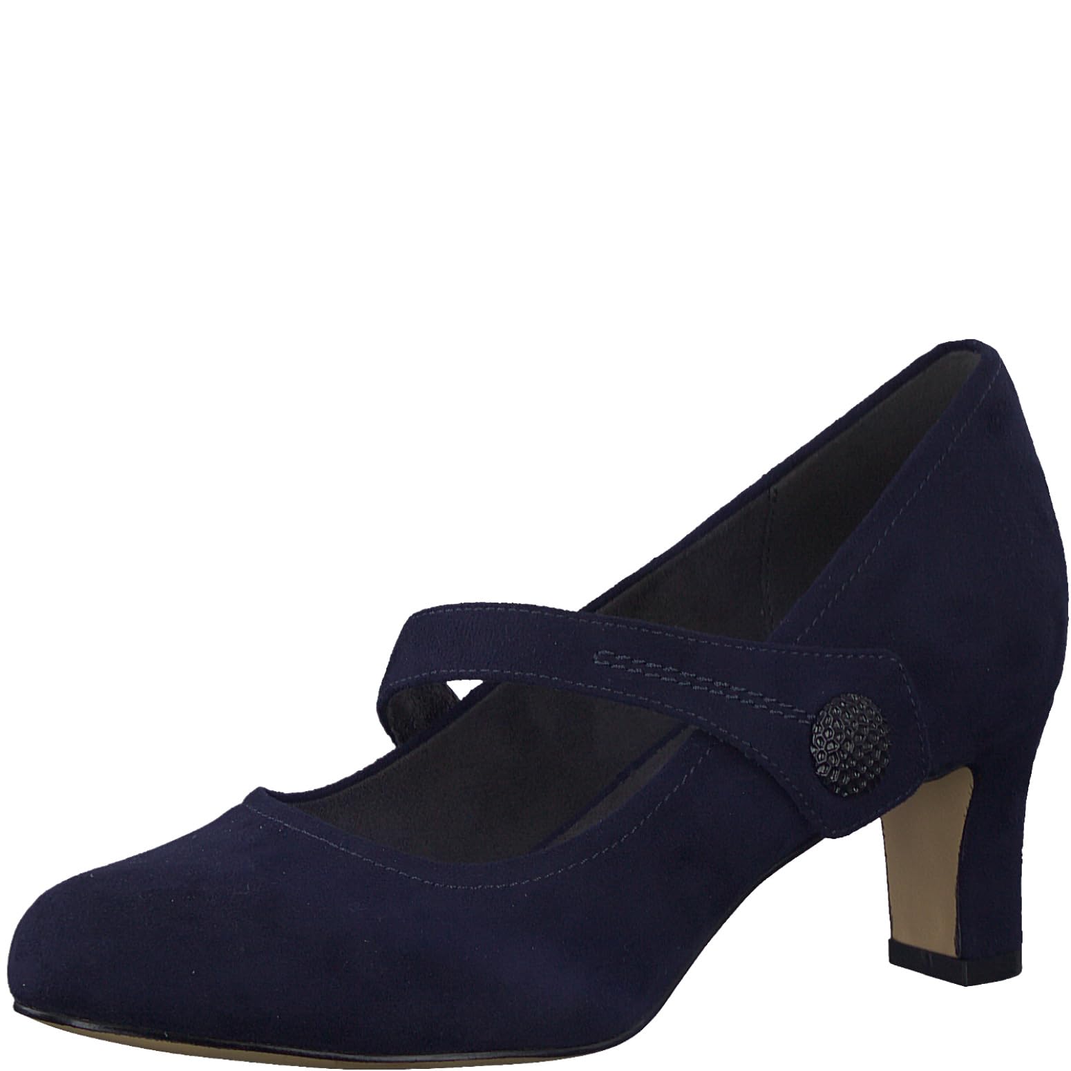 Jana Women’s Pumps with Strap with Velcro Vegan, Navy, 6 UK