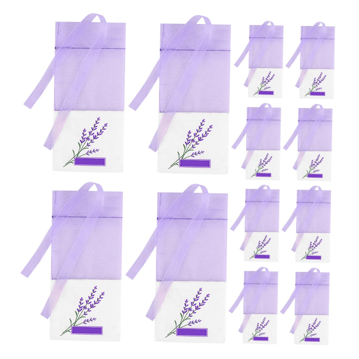 Housoutil 24Pcs Empty Lavender Sachet Bags Vintage Storage Pouches for Herbs Potpourri Decoration for Closets Wardrobes Cars Home Fragrance