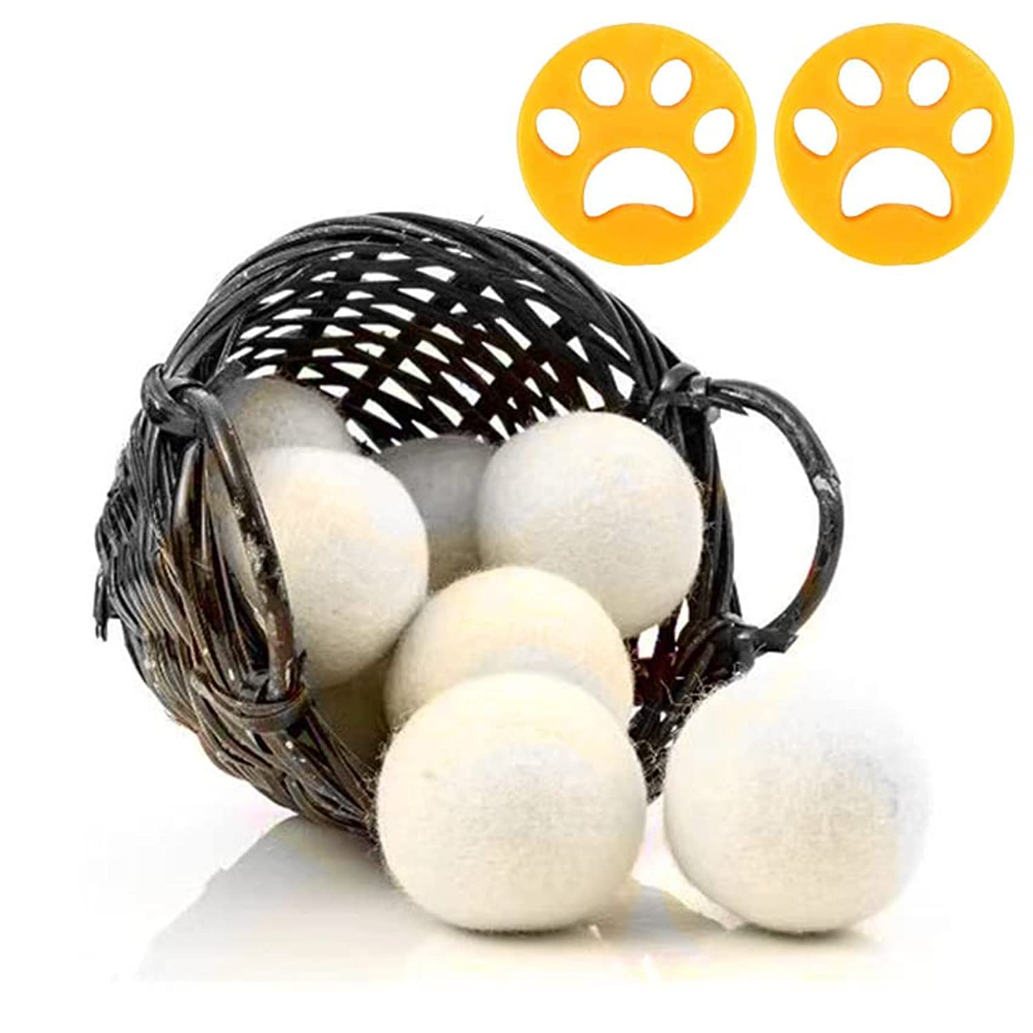 Alivo Wool Dryer Balls XL Size 6Pack,100% Natural Fabric New Zealand Wool,Reusable Softener and Organic Laundry Ball for Laundry,Reduces Clothing Wrinkles and Save Drying Time.