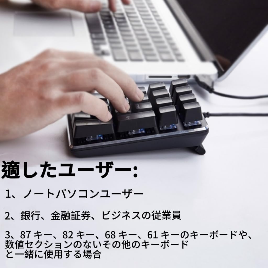 Amazon | テンキーボード メカニカル式 有線 テンキーパッド 21キー