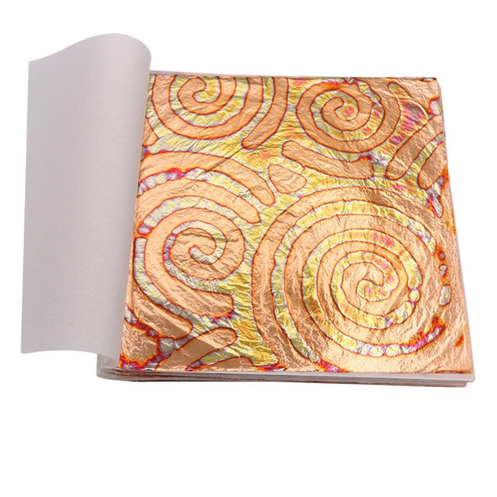 3 exquisite 50 Blatt buntes Blattgold zum Vergolden und Basteln 5 Dekorationen Geburtstag Stil D