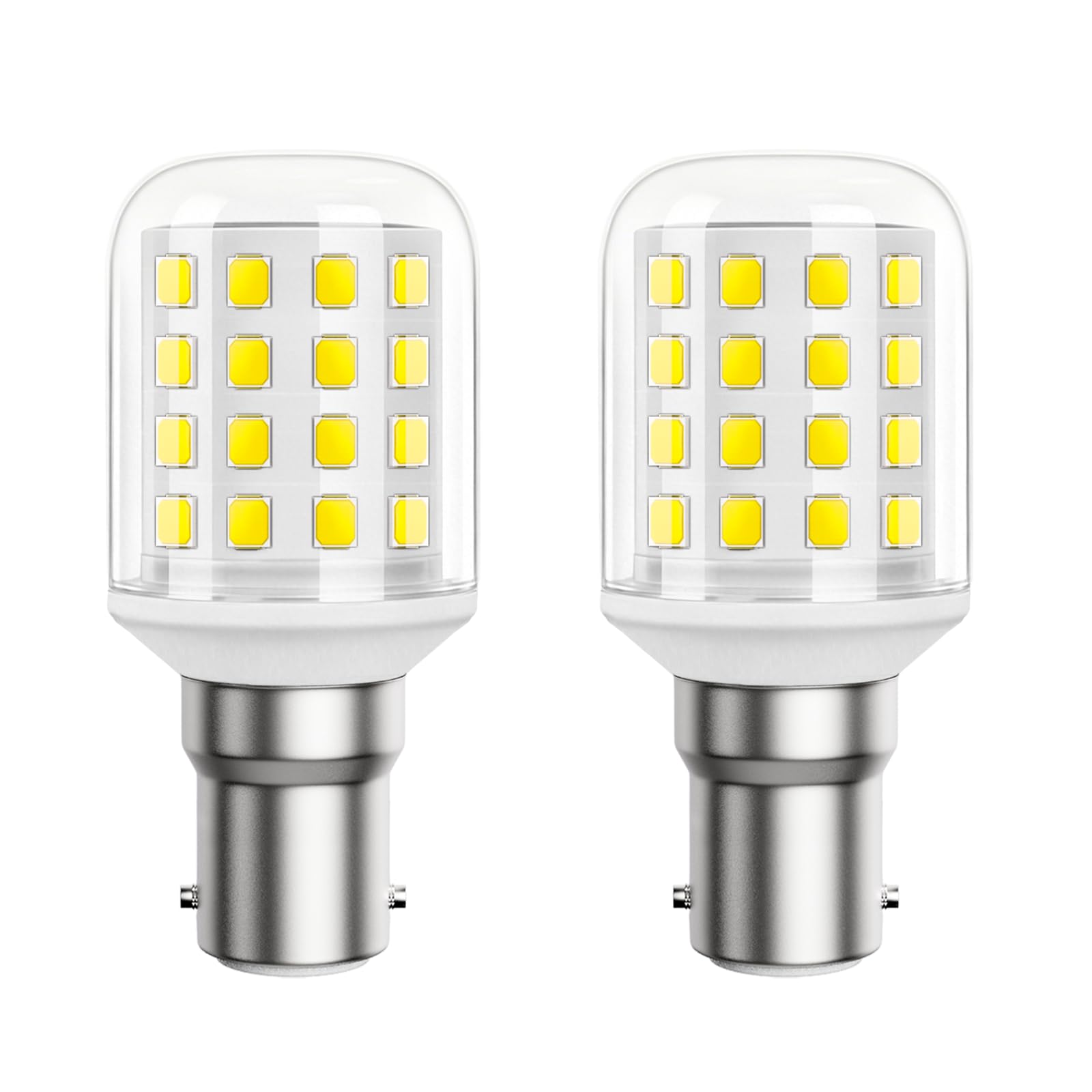DiCUNO B15 LED Corn Light Bulbs 4W=60W, Daylight White 5000K, 740LM, 2Pcs