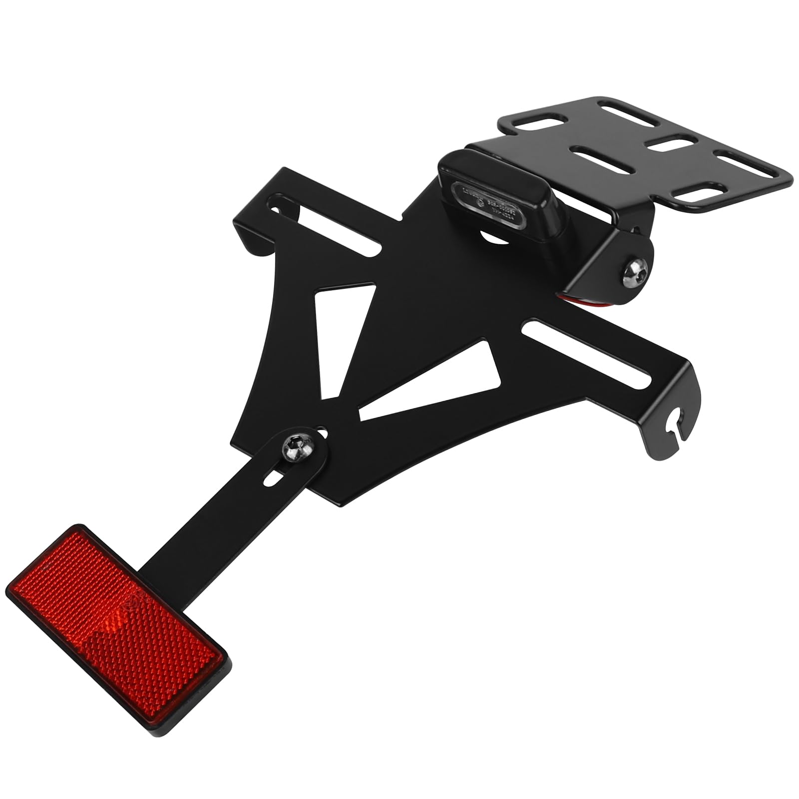 DBREAKS Staffa Portatarga Moto, Portatarga Moto In Lega Di Alluminio, Portatarga per moto ad Angolo Regolabile con illuminazione targa, compatibile con la maggior parte dei modelli di moto comuni