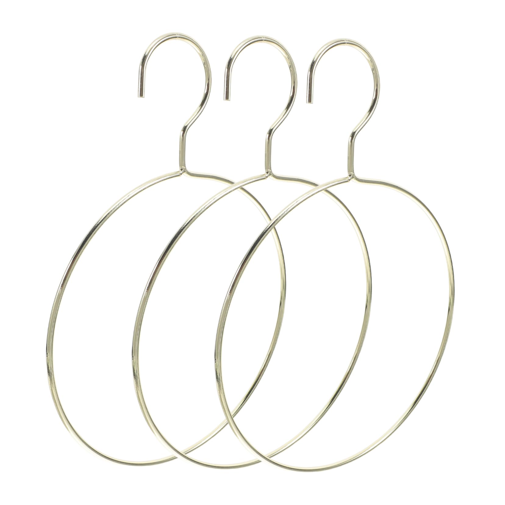 Zerodeko 3pcs Sturdy Clothes Rack Organizer for Scarves Belts and Tank Tops Design with Protective Surface for Wrinkle Storage Golden Finish