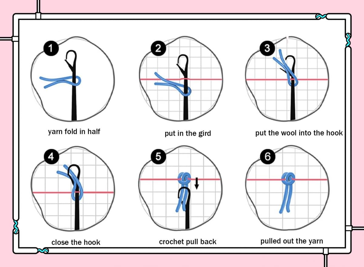 DIY Knüpfkissen Set 43x43cm - Häkelkissen Mit Frosch-Motiv & Zubehör