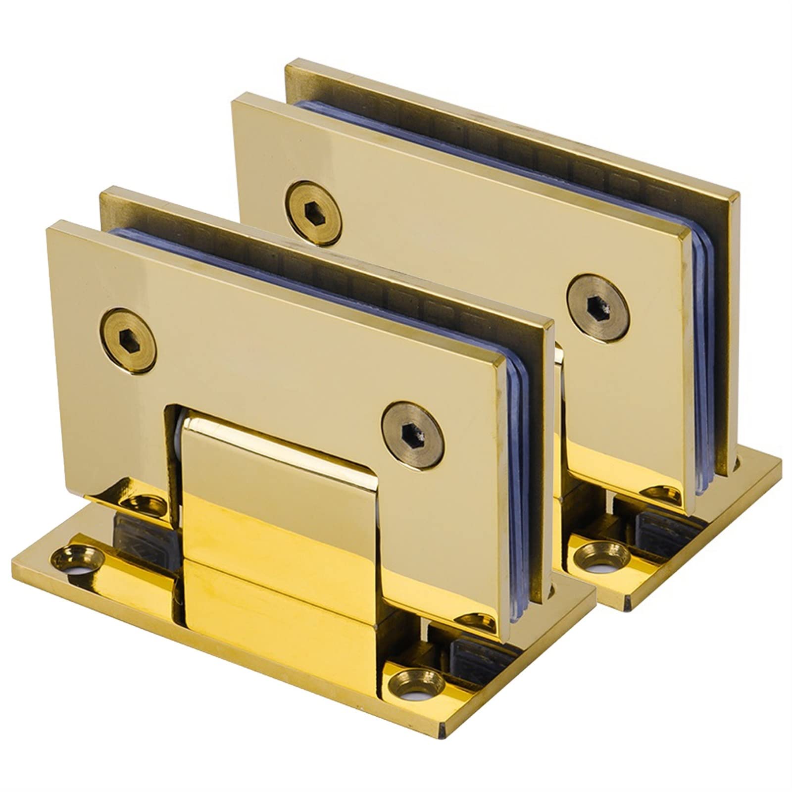 Myxjx One Color Hinges, 2 Pack 304 Stainless Steel, 90° Single Side Bathroom Glass Clamp, 8-12Mm Frameless Shower Door Hinges