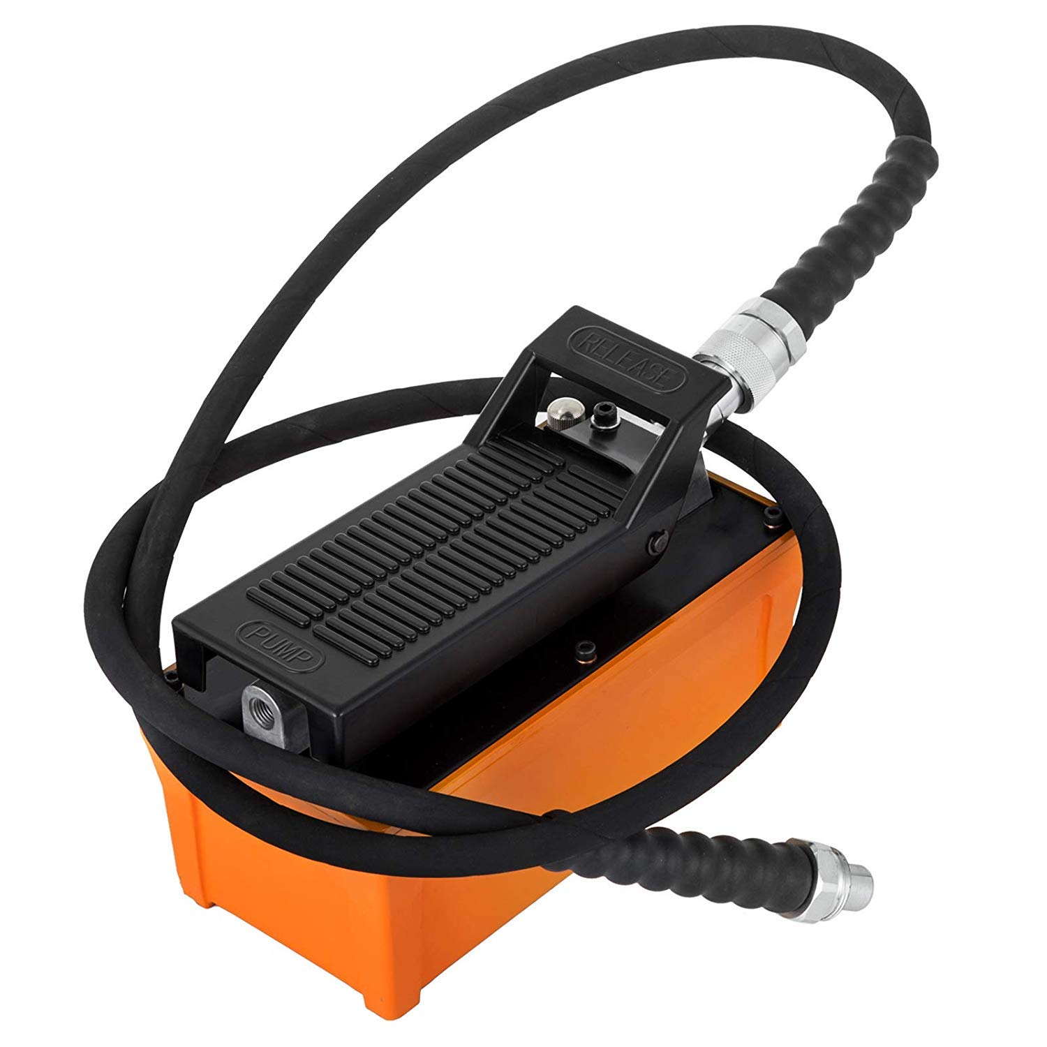 Boboran Hydraulic Foot Pump Air Hydraulic Pump 10000 PSI 1/2 Gal Reservoir Air Hydraulic Pump Air Treadle Foot Actuated Hydraulic Pump for Auto Body Frame Machines and Pulling Post