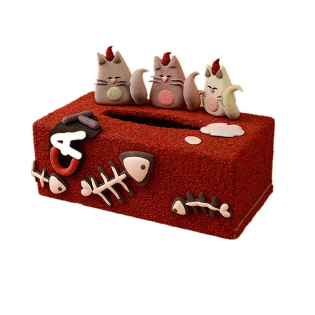 Healifty Wooden Tissue Box Holder Container DIY Tissue Box Handmade Craft Napkin Paper Holder Box Drawing Educational Toy for Children Kids 3PCS