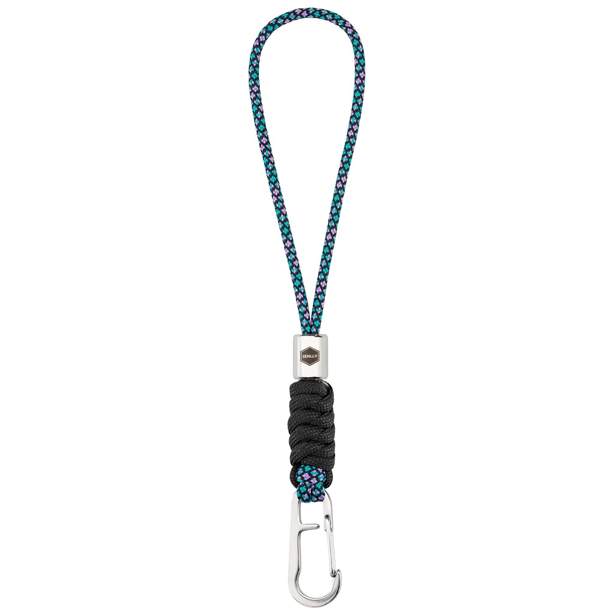 SENLLY Wristlet Keychain Lanyard for Keys, Cell Phone, Wallet, Paracord Braided Design with Stainless Steel Hardware
