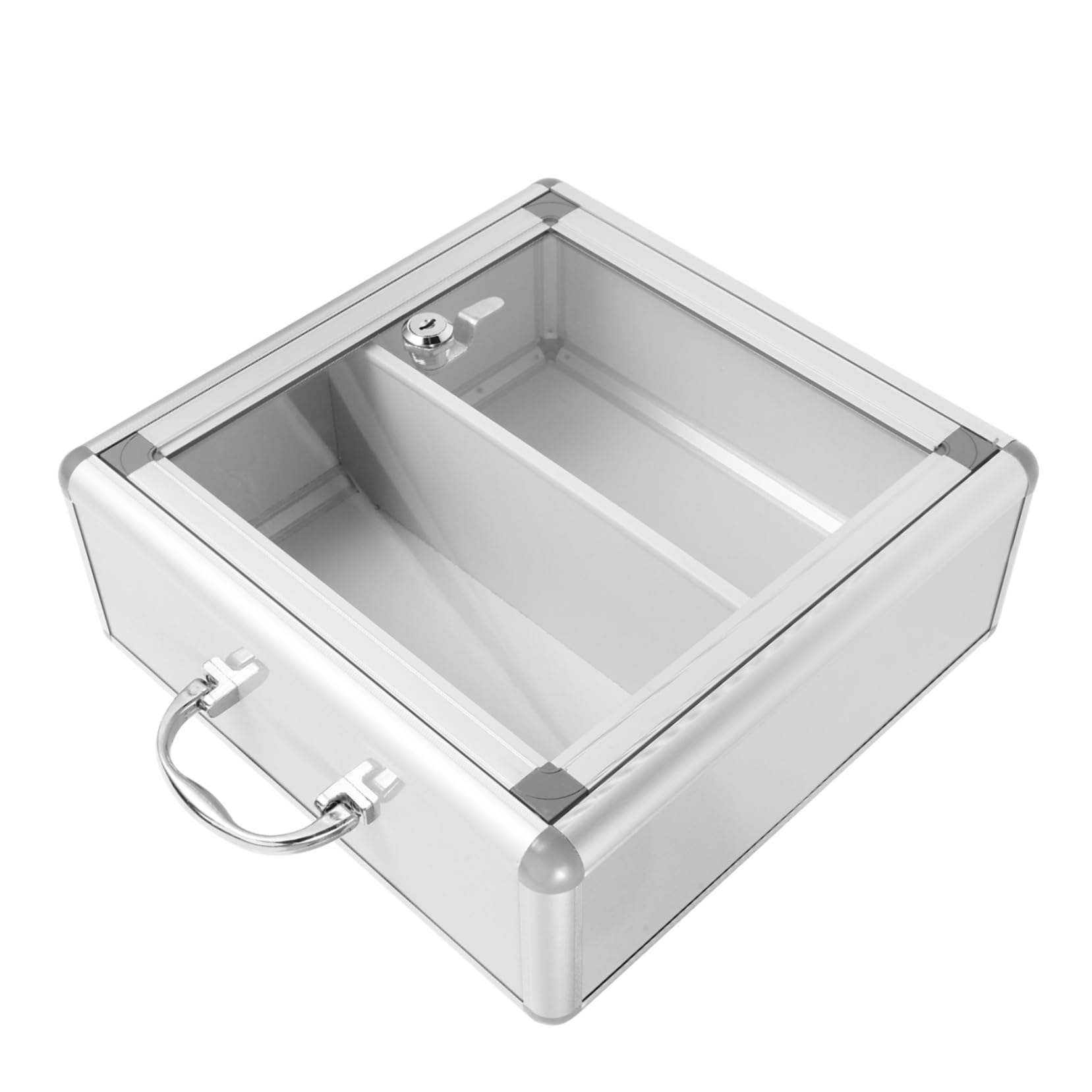 STOBAZA Wall-Mounted Medicine Box Storage Case for Emergency Use Medicine Holder with Double Compartments Convenient Organizer for Home and Public Spaces