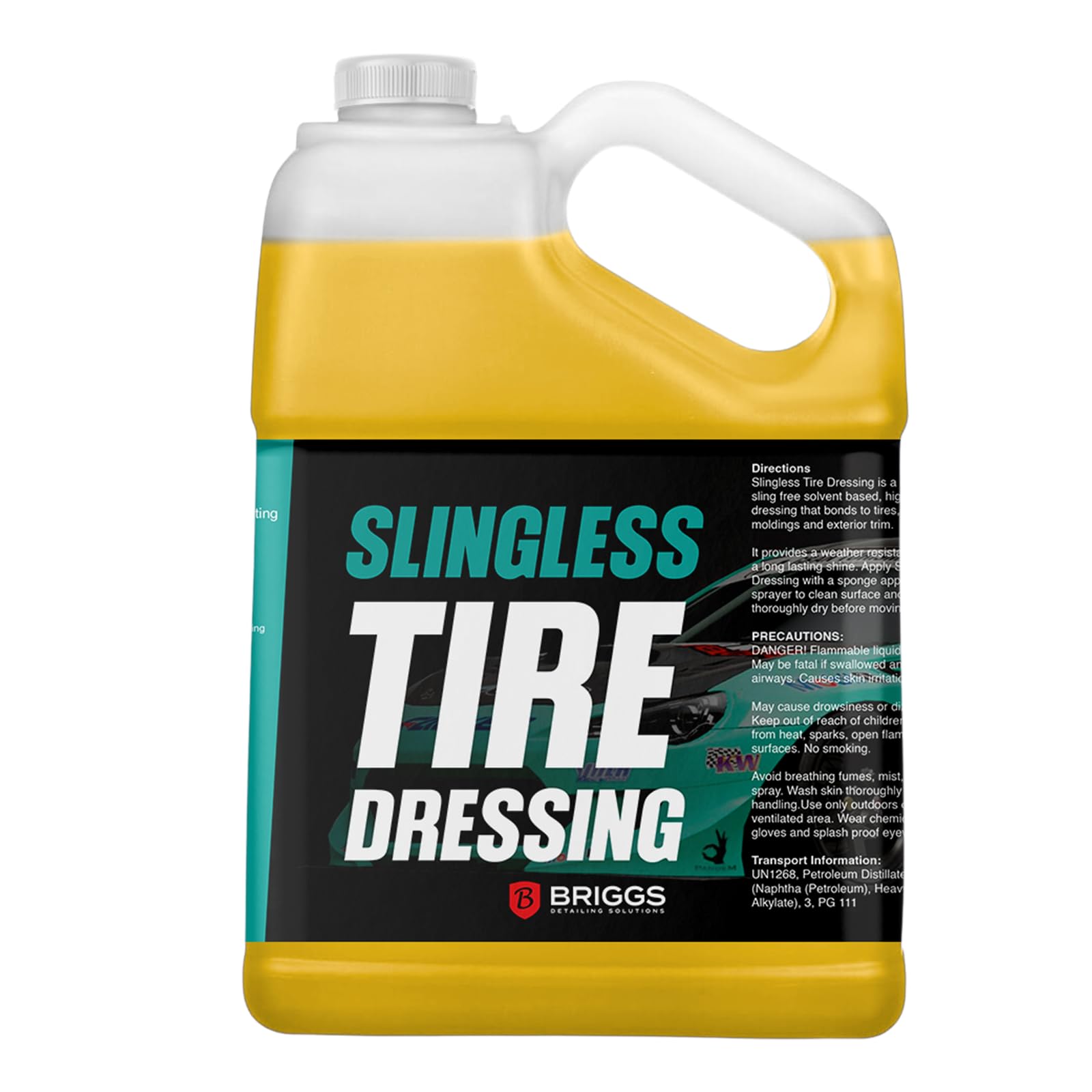 Briggs Slingless Tire Dressing: A High-Gloss Formula for Ultimate Tire Care. Elevate Your Detailing with This Premium Tire Shine Spray, Ideal for Black Magic - Gallon