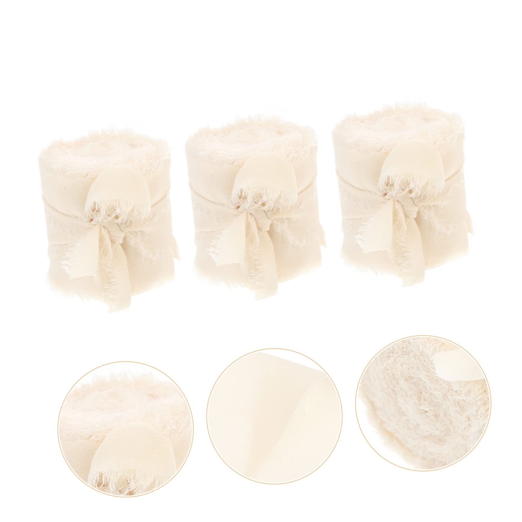 SHINEOFI 12rollen Handgemachte Fransen-bänder Für Hochzeitsdekoration Chiffon-ribbons Für Blumensträuße Geschenkverpackungen Und -projekte Yards