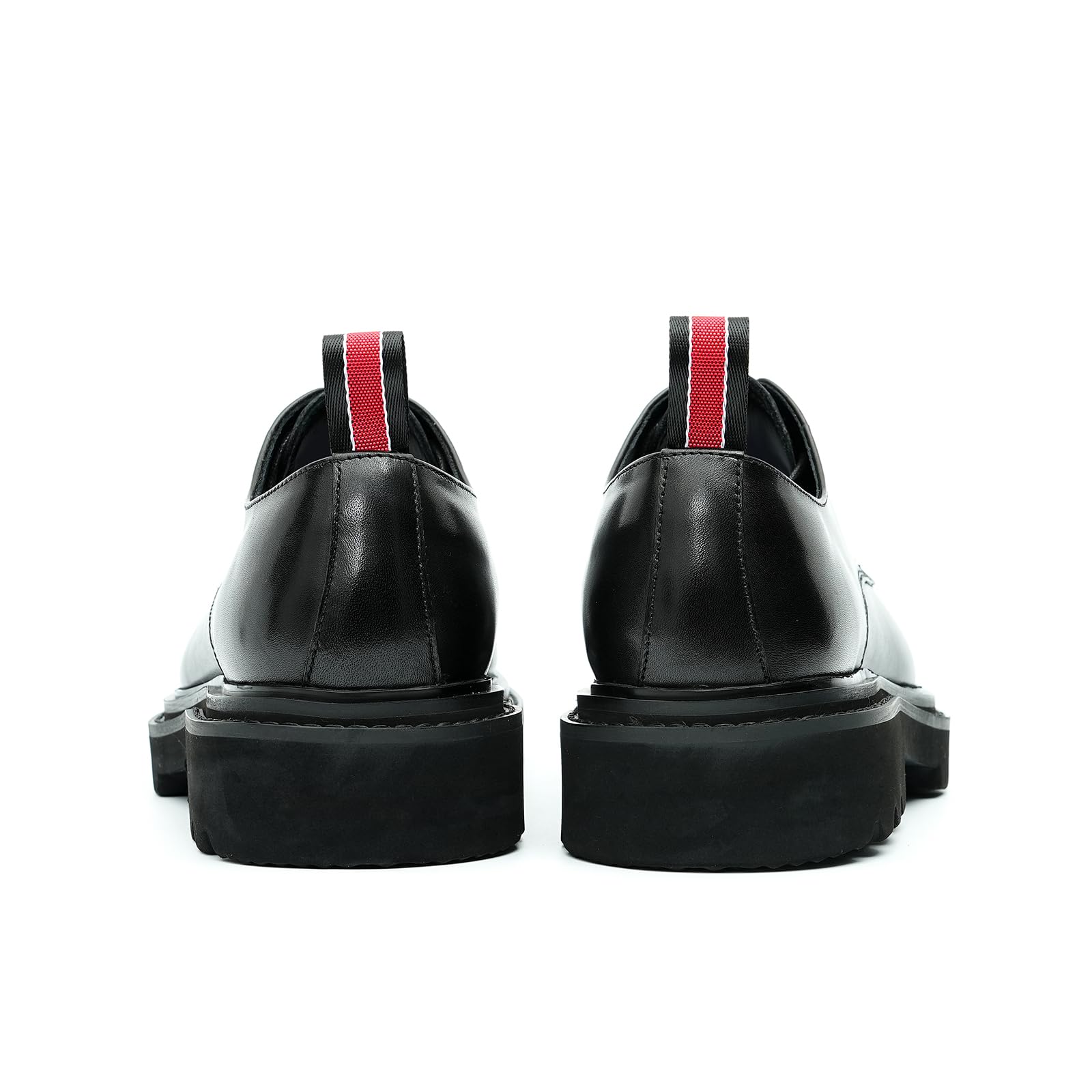 Derbys Punta Quadrata con Suola Spessa da Uomo Scarpe da Abito Affari Casuale