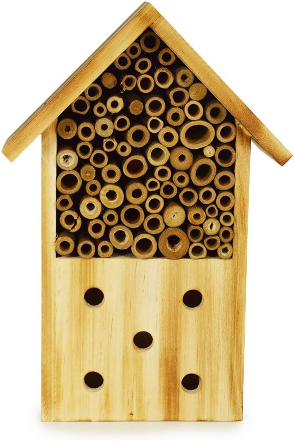 bambecoLog Cabin Bee House - 7 W x 4 D x 10 H