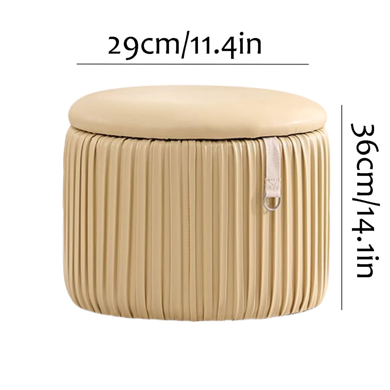 Robusto Ottomani in Poliestere con Cornice in Legno Moderno Pouf Pouf ottomane robuste vanità sgabelli compatti sgabelli risparmia Spazio