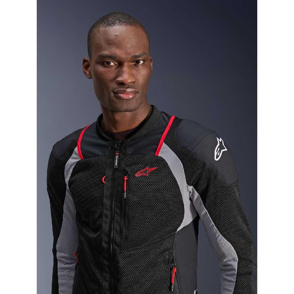 Alpinestars Troop-Air Pro Giacca protettiva, nero/grigio/rosso, XL