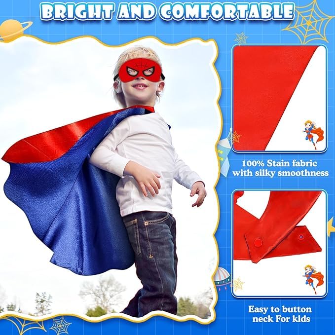 Capa de superhéroe para niños de 4 a 12 años miniatura 3