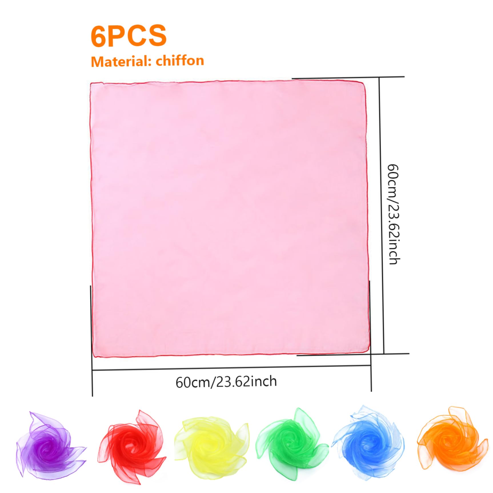 Pañuelos de seda coloridos suaves lavables juguete sensorial cuadrado para niños bufanda