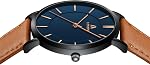 Montres LN LENQIN pour homme, montre analogique à quartz 30M étanche, montre de poignet de mode homme, montre designer en cuir