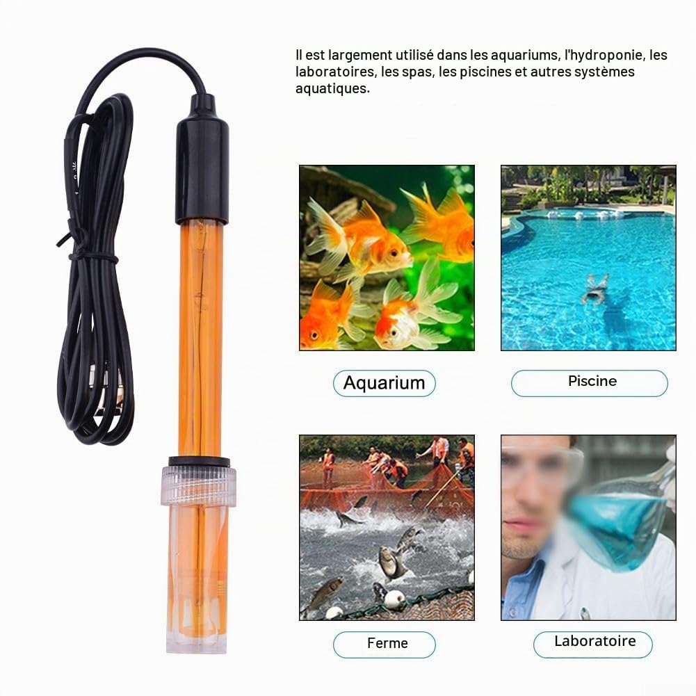 Besttoolifes Électrode ORP Redox, Sonde de Remplacement avec Connecteur de Type BNC pour Testeur Compteur Moniteur Contrôleur Vérification du Potentiel d'Oxydoréduction, Câble Extra Long