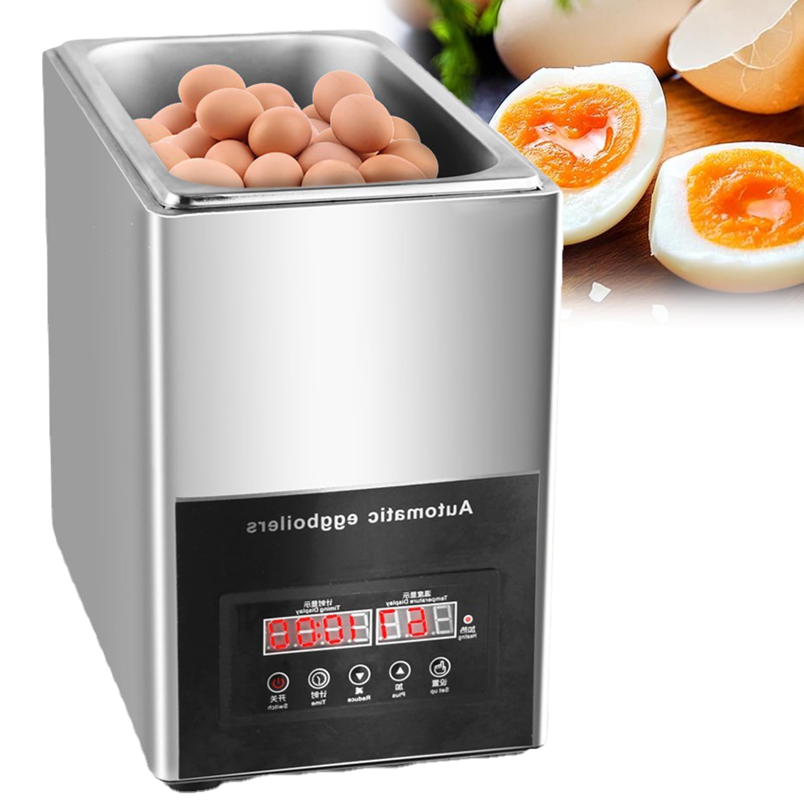 Hervidor De Huevos Automático De Aguas Termales para Uso Comercial, Cocedor eléctrico de Gran Capacidad (9 L), para onsen y para cocinar Huevos pasados ​​por Agua
