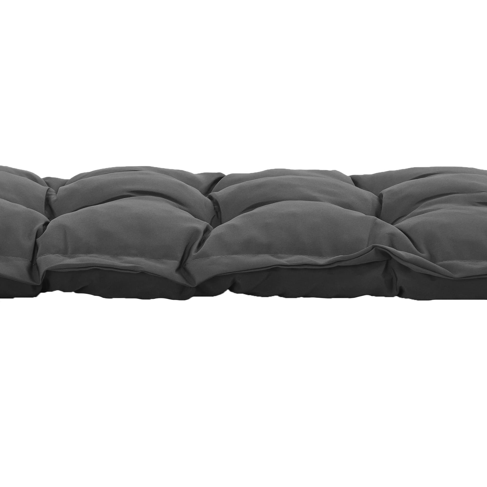 Outsunny Cuscino per Panchina da Giardino con Laccetti e Imbottitura Spessa, 100x40cm, Grigio Scuro