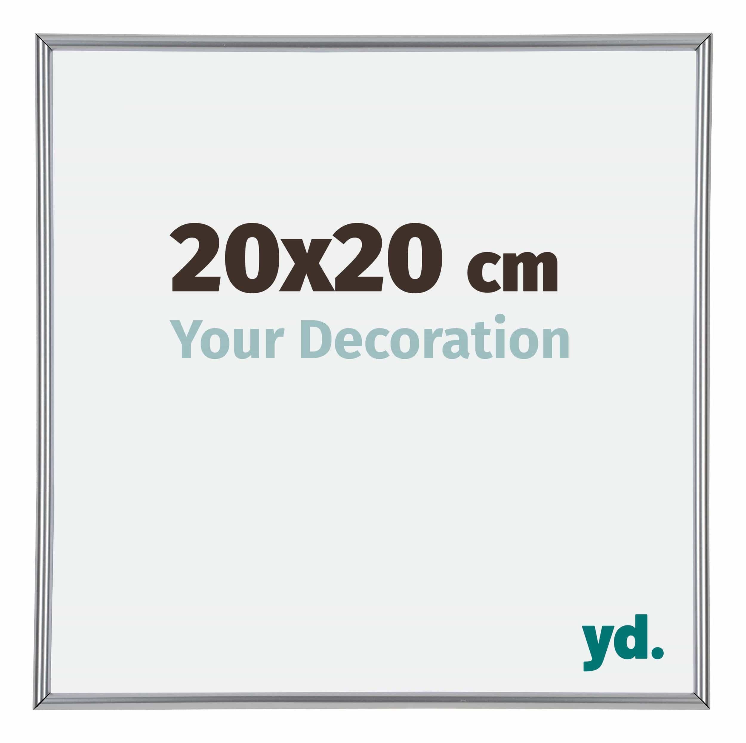 Your Decoration - Picture Frame 20x20 cm - Silver High Gloss - Decorative Wall Frame in Plastic with Antireflection - Frame 20x20 - Annecy