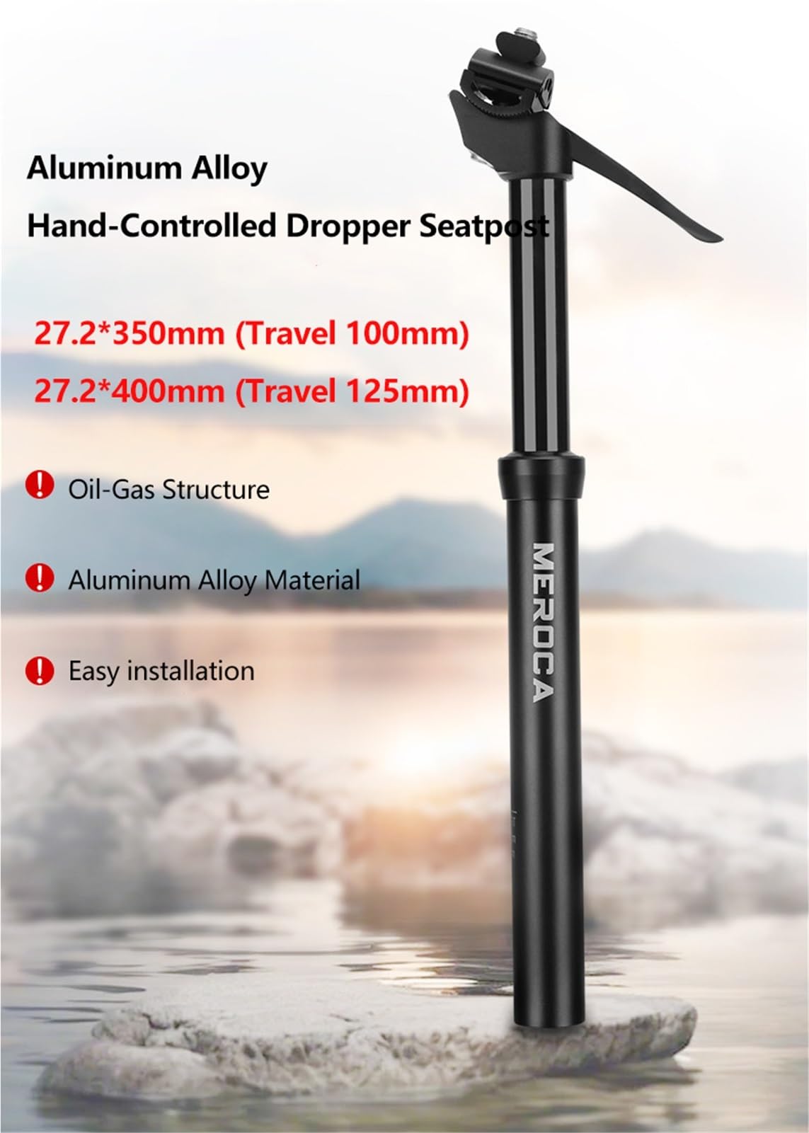 Ulepszona hydrauliczna sztyca podsiodłowa Speed Up 27,2/28,6/30,0/30,4/30,8/31,6/33,9 mm, sprężyna 100 mm/120 mm, sztyca podsiodłowa do rowerów górskich