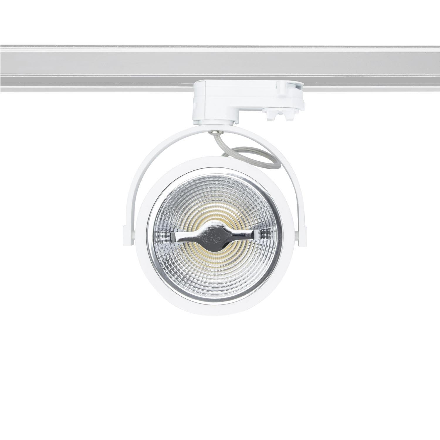 LEDKIA LIGHTING Foco Carril LED Trifásico 15W Regulable CREE AR111 Blanco 4000K Blanco Neutro