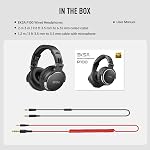EKSA P100 Wired Over Ear Headphones with Microphone, Hi-Res DJ Stereo Headphones with 50mm Neodymium Drivers, 3.5mm/6.35mm Jack for AMP Computer Recording Phone Piano Guitar
