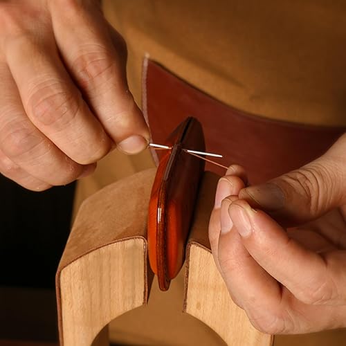 Miniatura 6 de Funda de cuero para llavero Ford con llavero, funda de cuero con 5 botones, funda protectorapiel, compatible con llave inteligente remota C-Max Edge