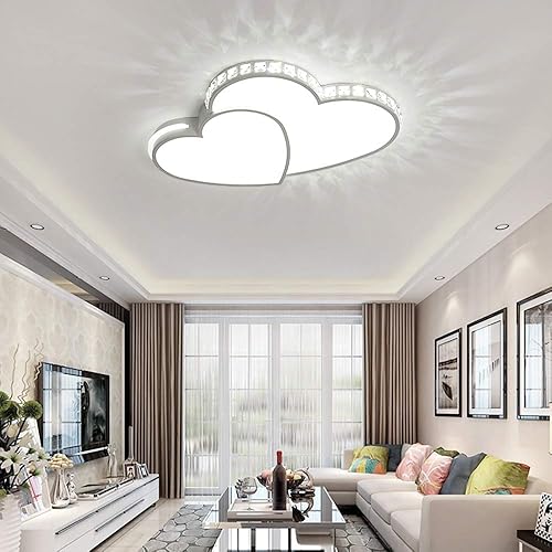 Miniatura 3 de Moderno candelabro de cristal, lámpara de techo LED de corazón, lámpara colgante de cristal en forma de corazón, lámparas de techo LED para sala de
