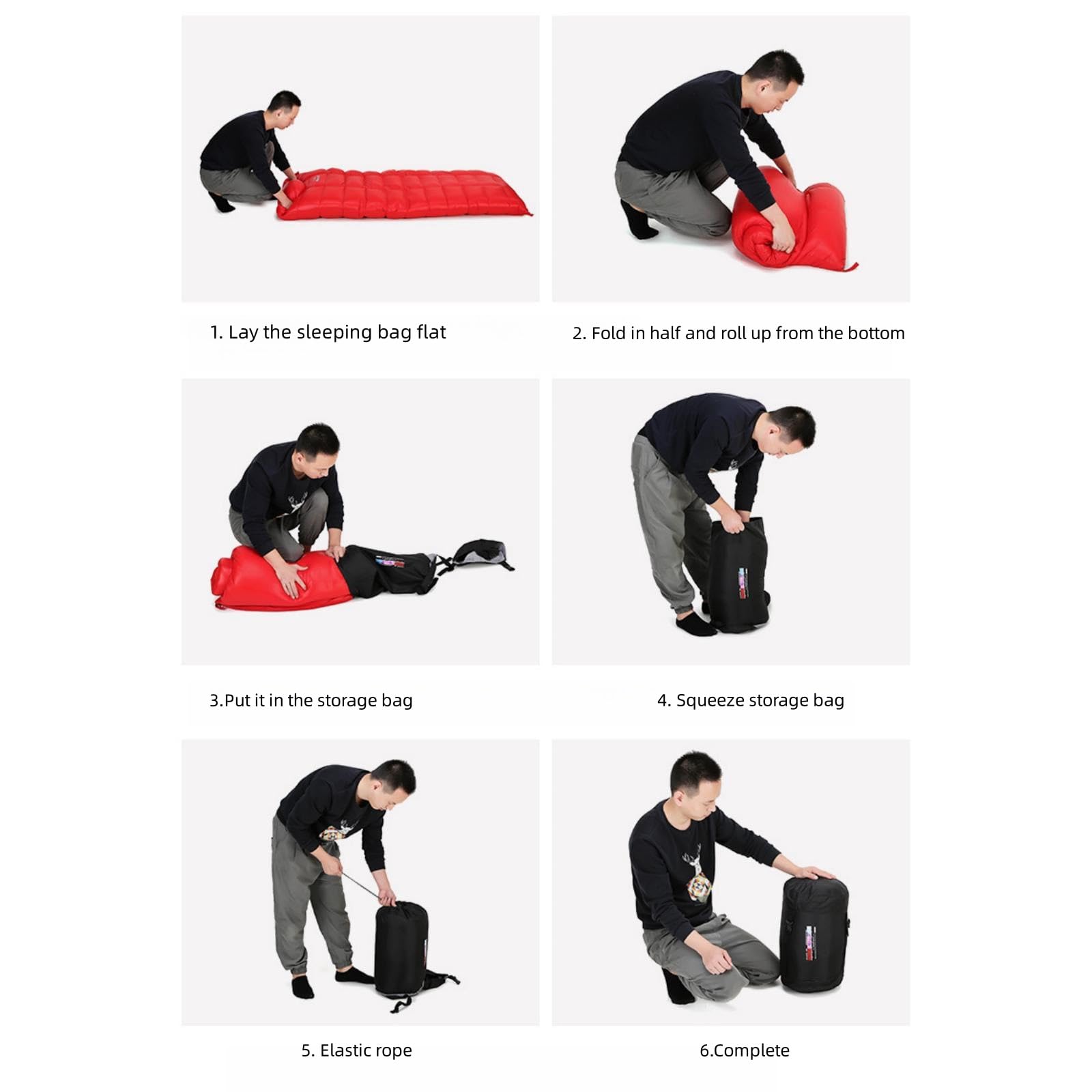 saco de dormir Saco de dormir de plumas for todas las estaciones, adecuado for acampar al aire libre, impermeable, resistente al viento y cálido, con bolsa de almacenamiento bolsa de dormir camping (