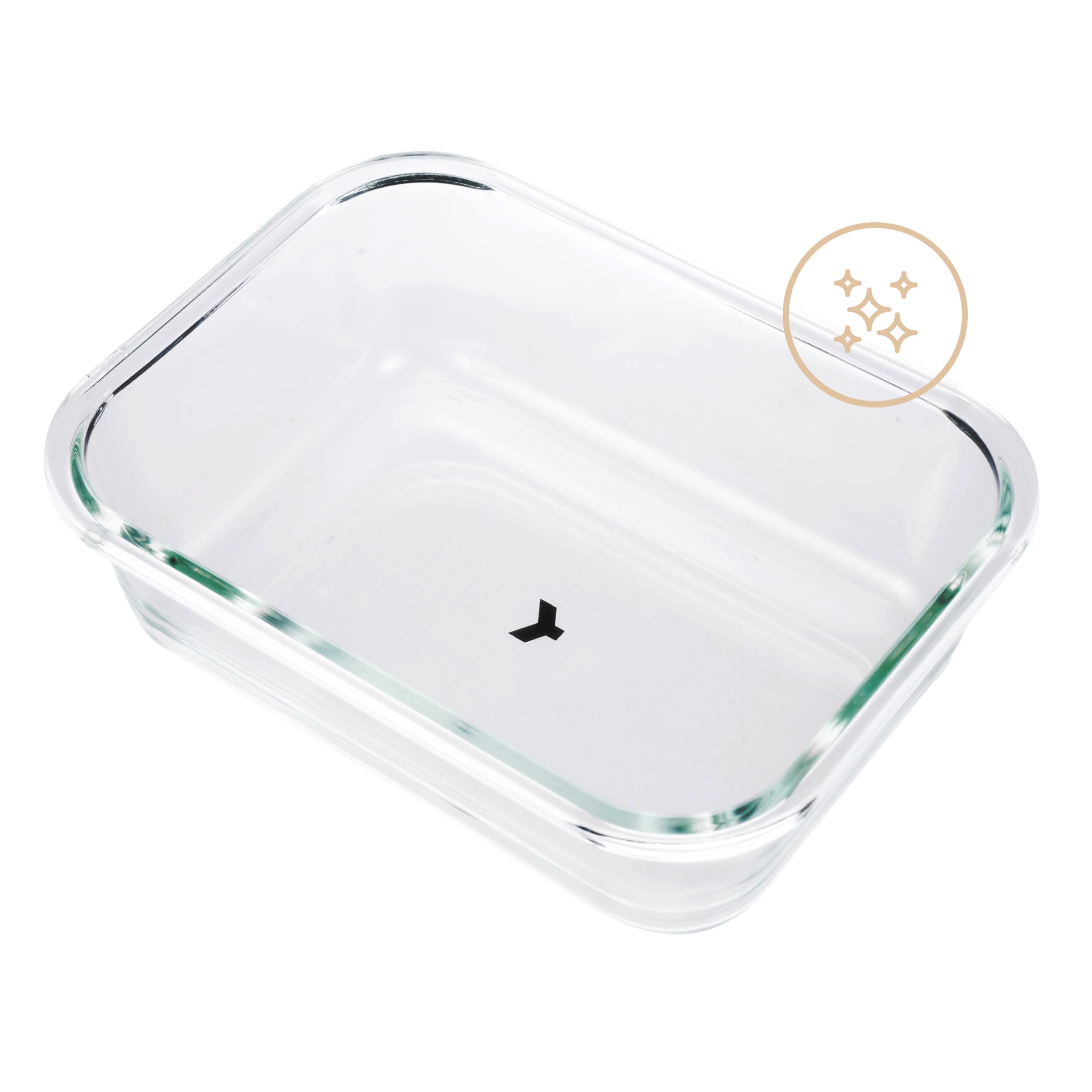 KUUKA Szklane pojemniki na żywność z pokrywkami – zestaw 370 ml + 640 ml + 1050 ml + 1520 ml, hermetyczne, szkło borokrzemowe, do mikrofali i zamrażarki