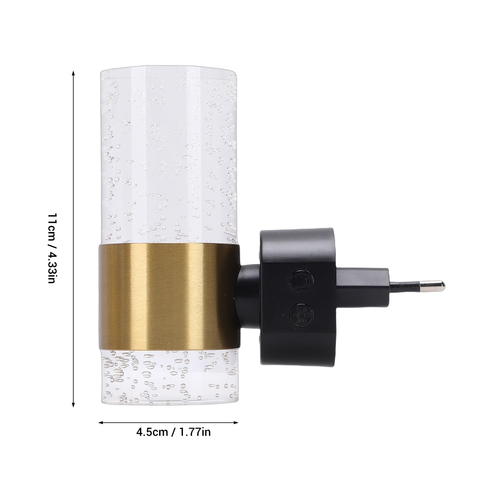 Tangxi Moderna Luce Notturna Plug-in Luminosità Regolabile con Sensore Dal Crepuscolo All'alba per Corridoio e Asilo Nido Luci Notturne Acriliche 2 Pezzi (1w Spina europea)