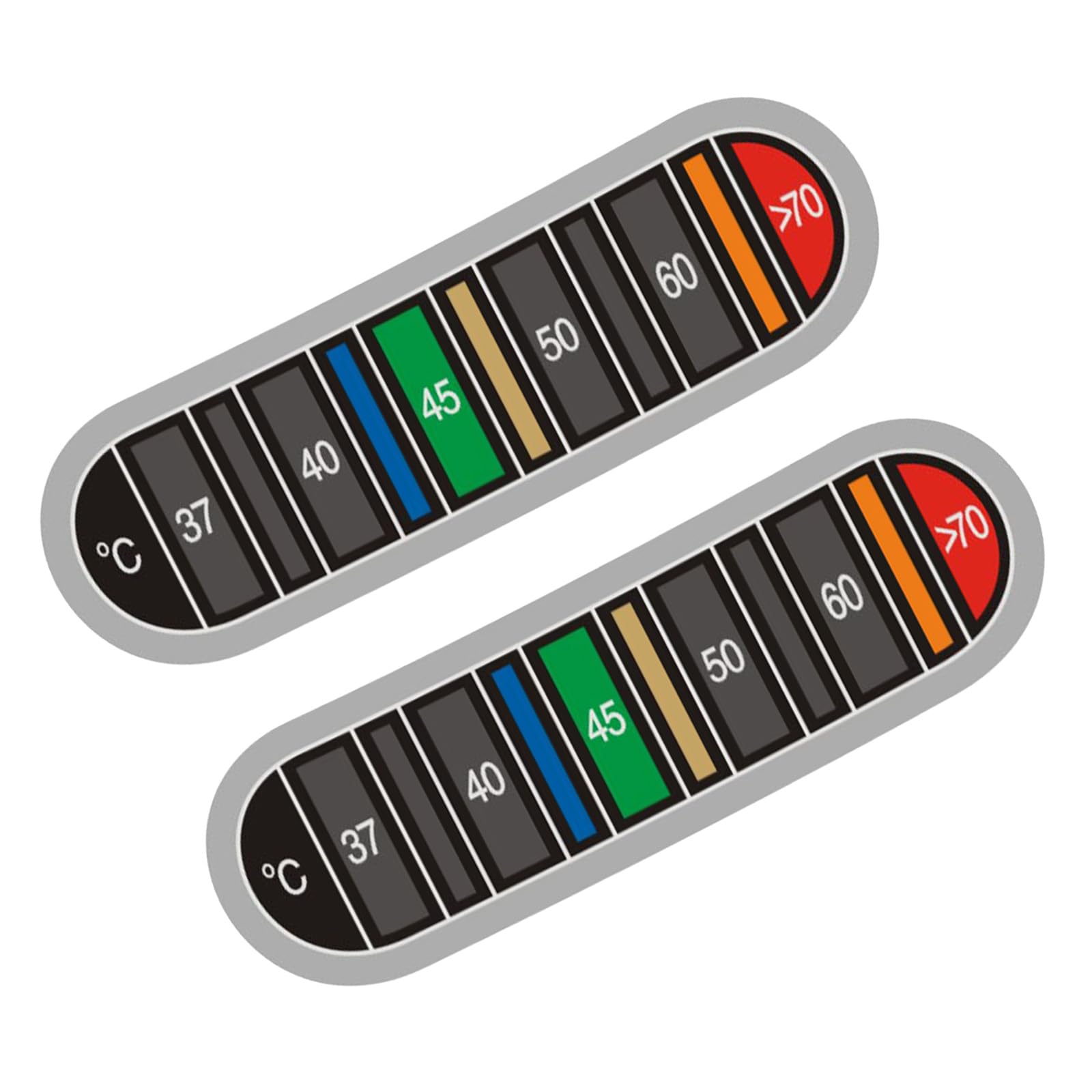 6Pcs Temperature Display Sticker, Thermometers Strips Displays Temperature in Degrees Coffee Thermometers Sticker Liquid Strips High Viscosity Label