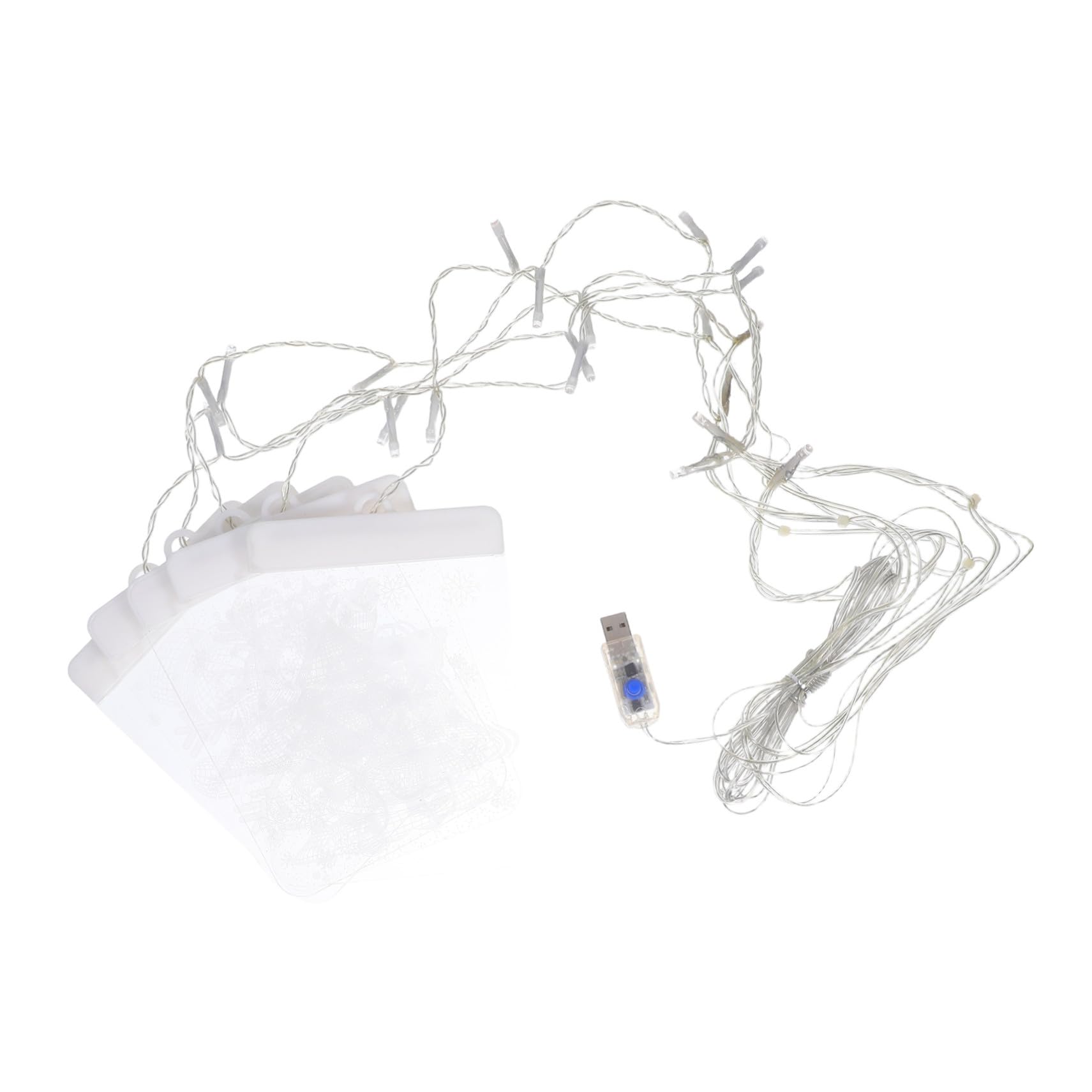 Cabilock Guirlandes Lumineuses Rideaux LED avec Bonhomme Flocons Télécommande Incluse Décoration de Noël pour Fenêtres et Chambre