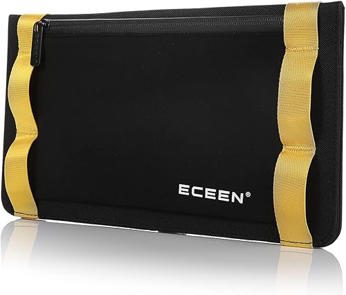 Miniatura 3 de ECEEN Cargador solar portátil de 20 W, cargador de panel solar con 2 salidas USB, impermeable, plegable, cargador de teléfono para campamento,