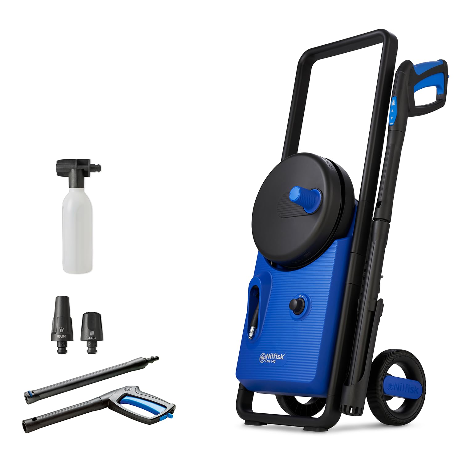 Idropulitrice Nilfisk Core 140 Bar con PowerControl + Spruzzatore di Schiuma - Per Terrazze e Automobili (1800 W)