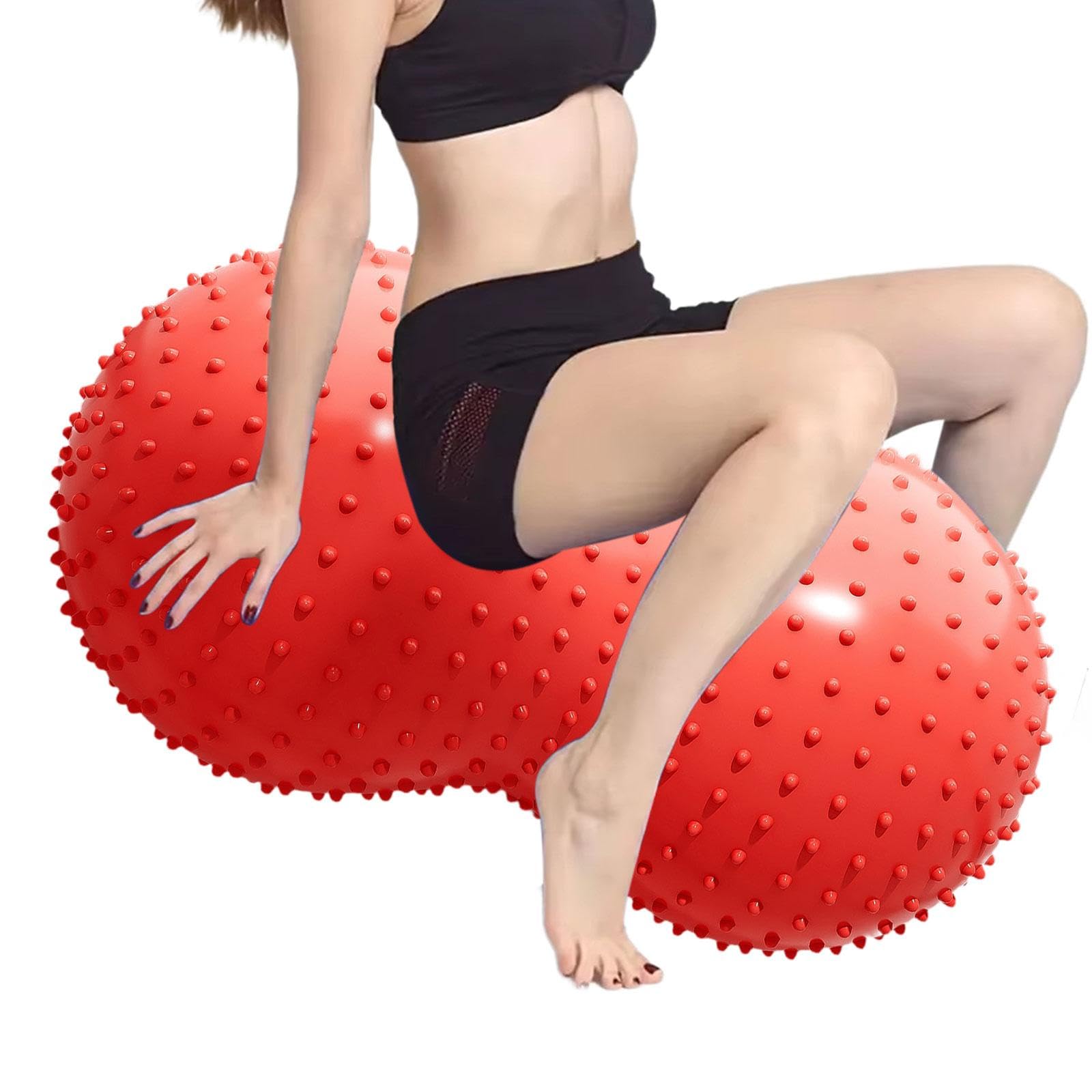 Peanut Ball Trainingsball Gleichgewicht Ball Pilates Gymnastikball mit Praktischer Luftpumpe Aus PVC für Balance Schwangerschaft Fitness Heimgebrauch