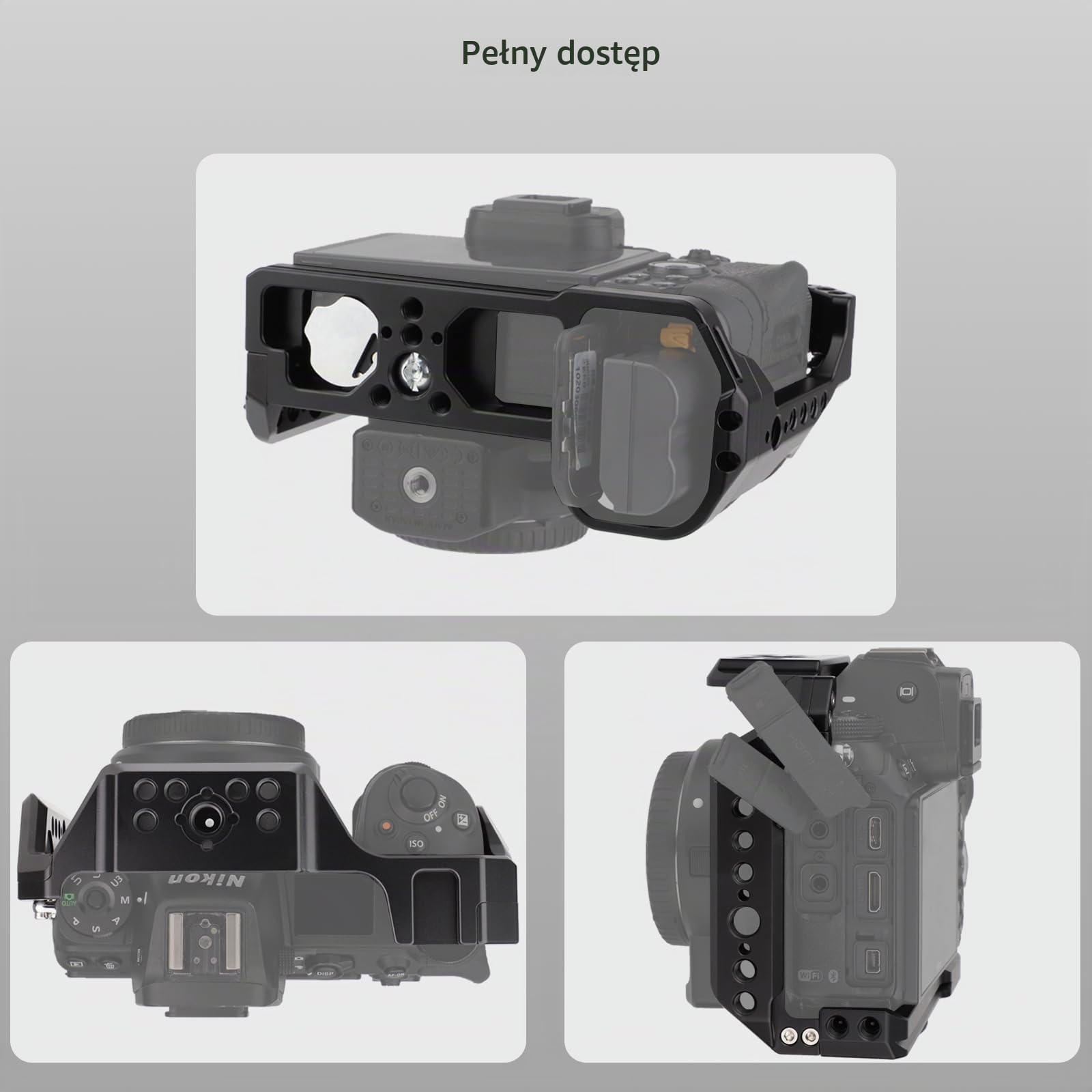 Leftfoto Pełna klatka na aparat do Nikon Z6II Z6 Z7II Z7 bezlusterkowy, mocowanie przedłużające mikrofon uchwyt do napełniania światłem, akcesoria do filmowania, z zimnym butem
