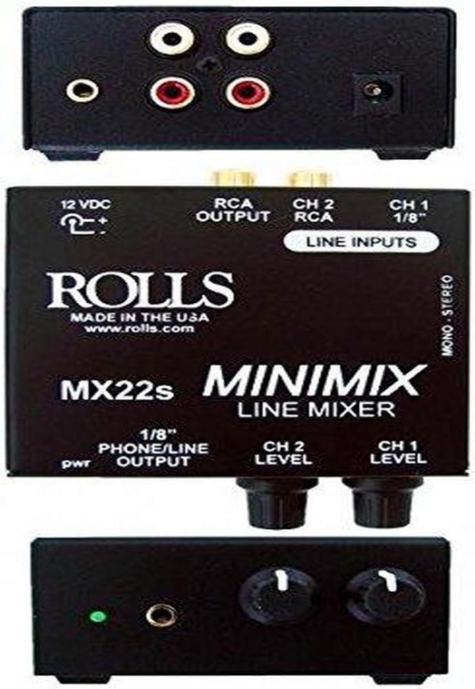 rolls MX22S Mini Mix 1/2 Rack Mic Source