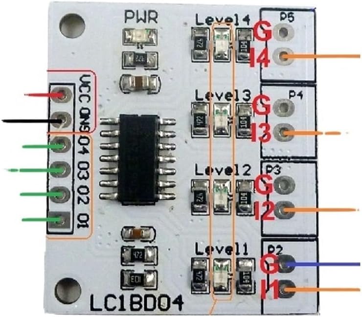 1pcs 5V 4 Digital Water Level Indicator Board Liquid Sensor Controller Module for Fish Tank Water Tower(4PCS Probe)