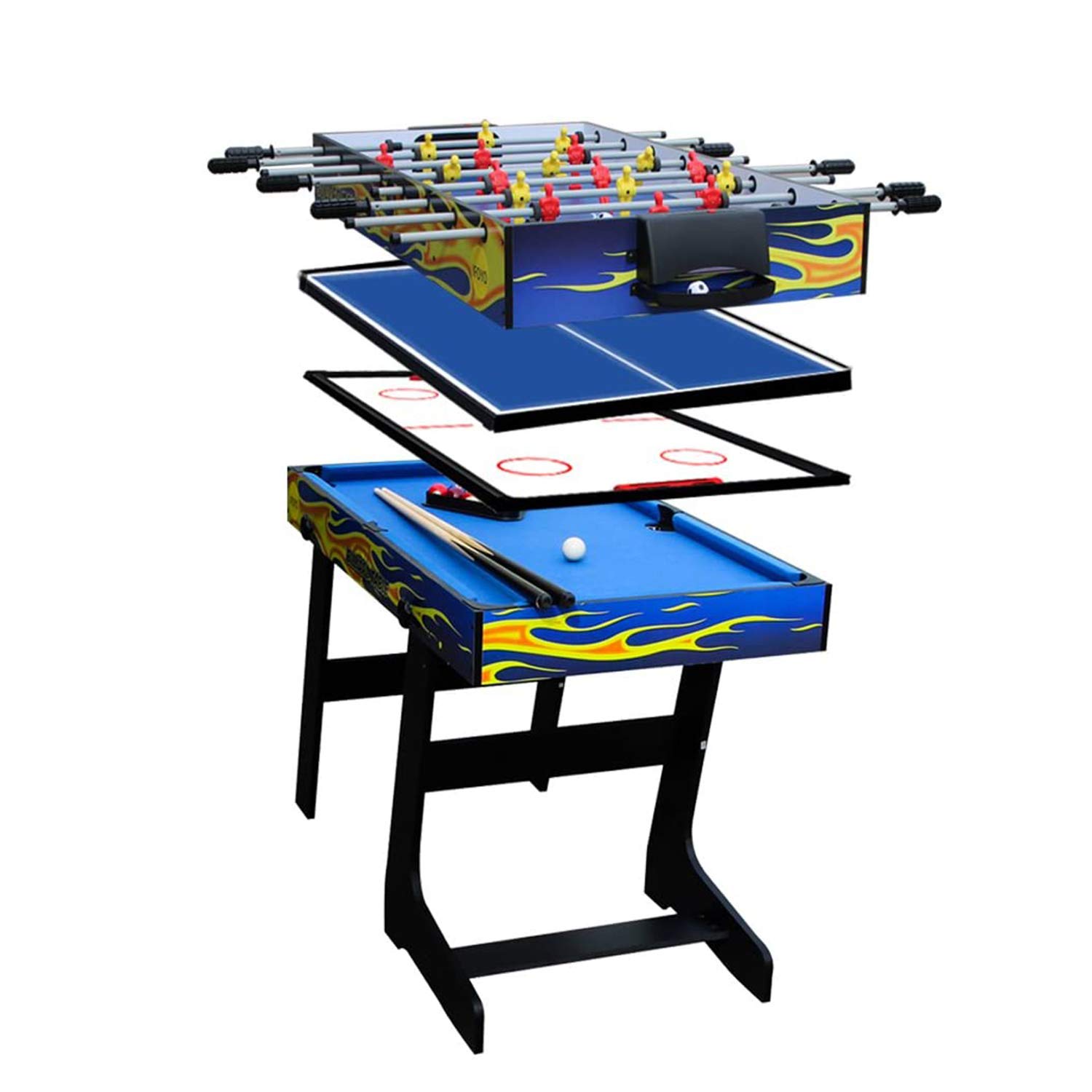 4 in 1 Multi Game Table Set, Pool Table Tabletop Foosball Table Kids